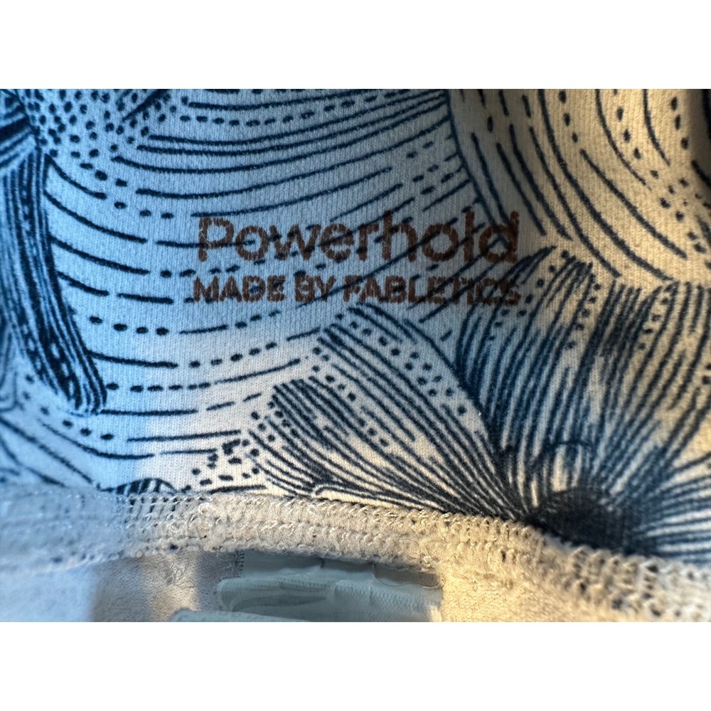 Fabletics Leggings Women L Navy Blue Powerhold Floral Sketch Activewear Bottoms - Picture 7 of 8